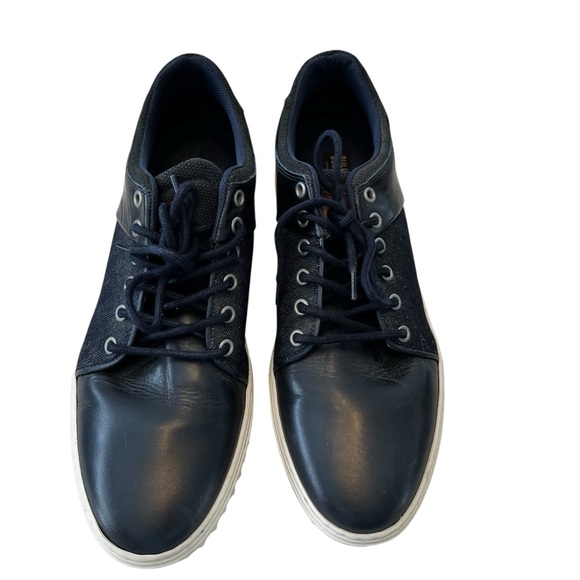 Bull Boxer Men’s 13 Navy Blue Casual Sneakers Leather Upper Denim Fabric - Picture 3 of 8